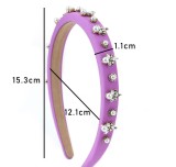 Alloy inlaid pearl flower sponge headband hair accessories
