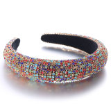 Super Sparkling Full Glass Diamond Baroque Sponge Hair Hoops and Accessories