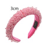 Crystal handmade beaded wide brimmed headband hair accessories