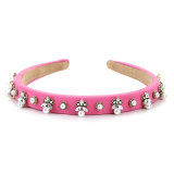Alloy inlaid pearl flower sponge headband hair accessories