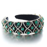 Inlaid rhinestone super sparkling sponge hair hoop hair accessories