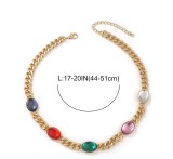 Colored resin turquoise necklace