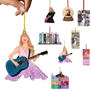 Modern pop style female singer Taylor record pattern mini pendant acrylic material pendant