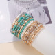 Crystal Beaded Bracelet 6-piece Combination Set Fashion Colorful Elastic Bracelet