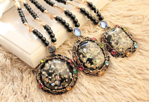 Bohemian Caibei Cat's Eye Stone Long Necklace