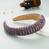 Handwoven beaded headband Baroque sponge hair accessories
