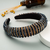 Handwoven beaded headband Baroque sponge hair accessories