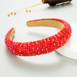 Handwoven beaded headband Baroque sponge hair accessories