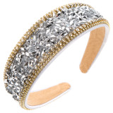 Baroque rhinestone headband, sparkling imitation diamond crystal headband, elegant and elegant hair accessory