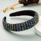 Handwoven beaded headband Baroque sponge hair accessories