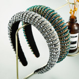 Handwoven beaded headband Baroque sponge hair accessories