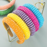 Handwoven beaded headband Baroque sponge hair accessories