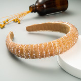 Handwoven beaded headband Baroque sponge hair accessories