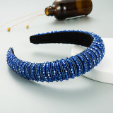 Handwoven beaded headband Baroque sponge hair accessories