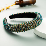 Handwoven beaded headband Baroque sponge hair accessories