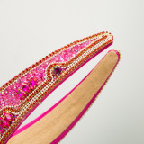 Full Diamond Fashion Wide Edge Shining Color Drill Bit Hoop Hair Ornament