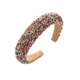 Handmade sponge inlaid diamond wide edge headband hair accessories