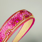 Full Diamond Fashion Wide Edge Shining Color Drill Bit Hoop Hair Ornament