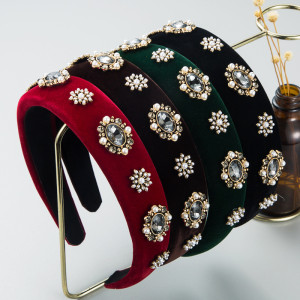 Baroque pearl water drill bit headband accessories