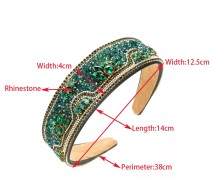 Full Diamond Fashion Wide Edge Shining Color Drill Bit Hoop Hair Ornament