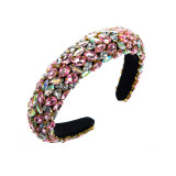 Set with diamond sponge wide edge Baroque headband hair accessories