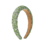 Handmade sponge inlaid diamond wide edge headband hair accessories