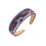 Full Diamond Fashion Wide Edge Shining Color Drill Bit Hoop Hair Ornament