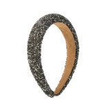 Handmade sponge inlaid diamond wide edge headband hair accessories