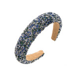 Handmade sponge inlaid diamond wide edge headband hair accessories