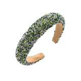 Handmade sponge inlaid diamond wide edge headband hair accessories