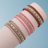 Simple and fashionable leather magnetic buckle bracelet
