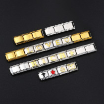 Free splicing English letters DIY Italian charm bracelet