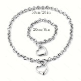 Stainless steel love pendant bracelet necklace