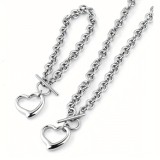 Stainless steel love pendant bracelet necklace