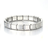 Ltalian Charm bracelet square elastic splicing stainless steel strap chain