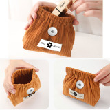 Automatic Closing Fragment Lipstick Bag Portable Corduroy Storage Small Bag fit 20MM  Snaps button jewelry wholesale