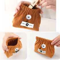 Automatic Closing Fragment Lipstick Bag Portable Corduroy Storage Small Bag fit 20MM  Snaps button jewelry wholesale