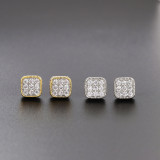 Geometric Zircon Colored Sugar Earrings