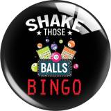 20MM bingo shake those ball Print glass snap button charms