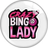 20MM bingo shake those ball Print glass snap button charms