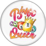 20MM bingo shake those ball Print glass snap button charms