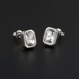 Geometric Zircon Colored Sugar Earrings