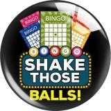 20MM bingo shake those ball Print glass snap button charms