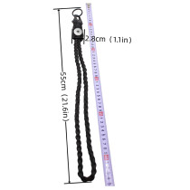 Hanging rope woven umbrella rope keychain woven seven core umbrella rope outdoor camping emergency necklace fit 20MM Snaps button jewelry wholesale
