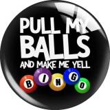 20MM bingo shake those ball Print glass snap button charms