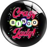 20MM bingo shake those ball Print glass snap button charms