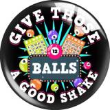 20MM bingo shake those ball Print glass snap button charms