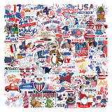 100 American Independence Day personalized graffiti stickers, car luggage, water cup waterproof stickers