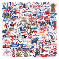 100 American Independence Day personalized graffiti stickers, car luggage, water cup waterproof stickers