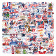 100 American Independence Day personalized graffiti stickers, car luggage, water cup waterproof stickers